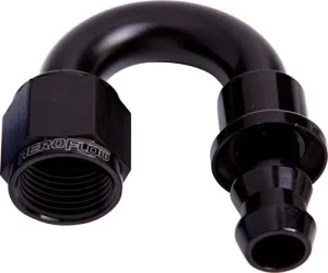 400 Series Push Lock 180° Hose End -10AN AF406-10BLK