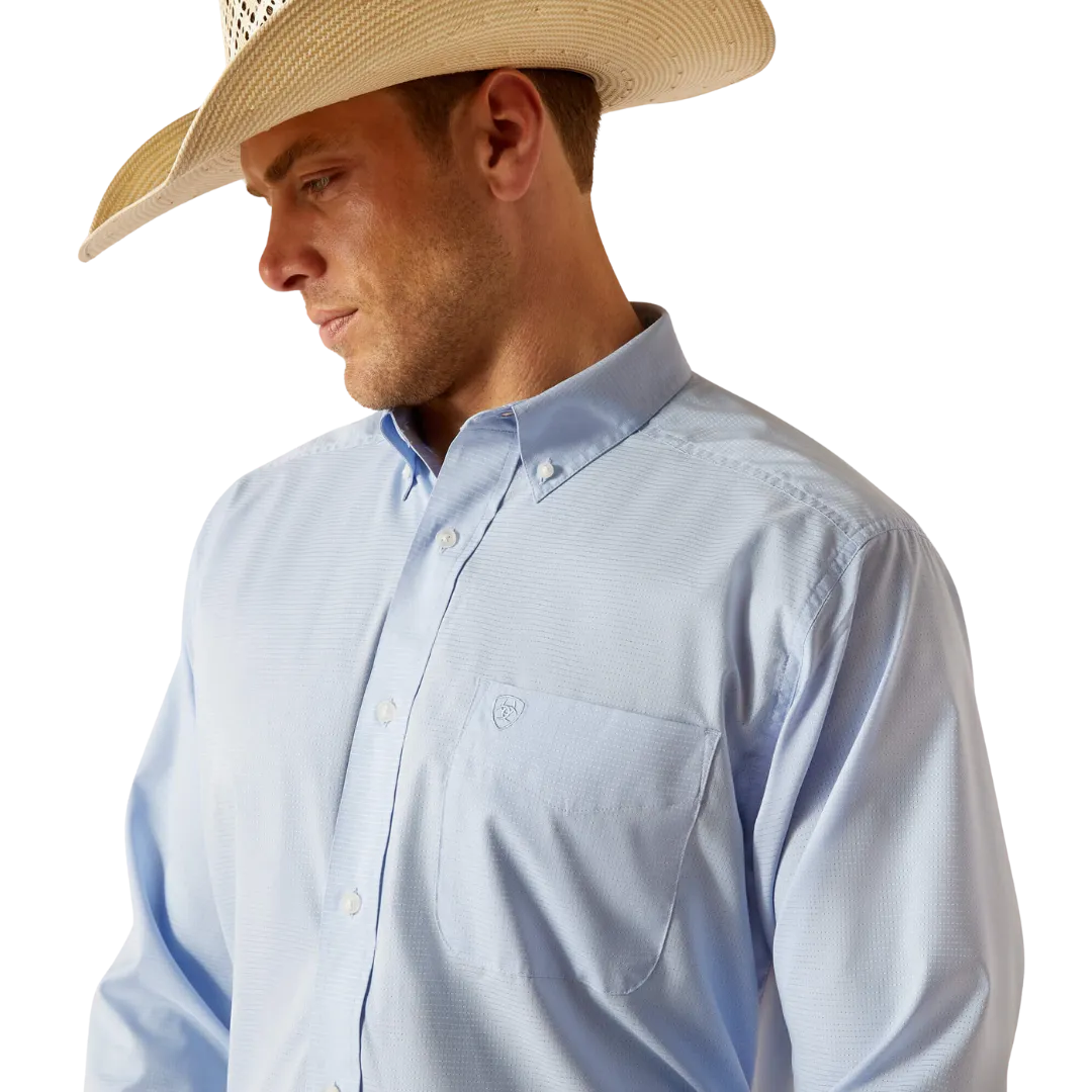 Ariat Men's 360 Air Flow Classic Fit Light Blue Shirt