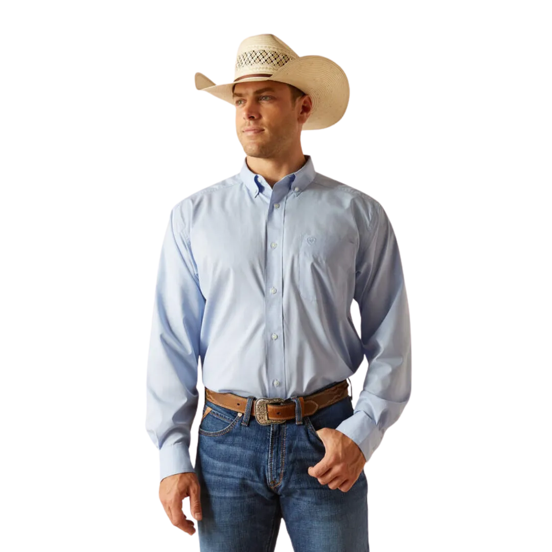 Ariat Men's 360 Air Flow Classic Fit Light Blue Shirt