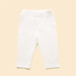 Baby Girl Leggings - White