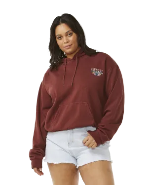 Block Party Relaxed Hoodie in Plum