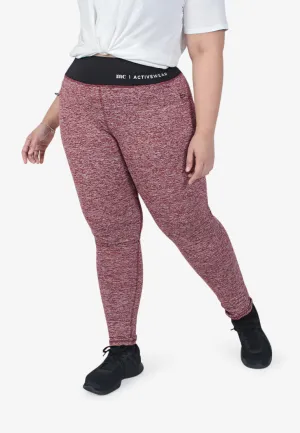 Bootie Thick Soft Activewear Night-run Leggings - Red