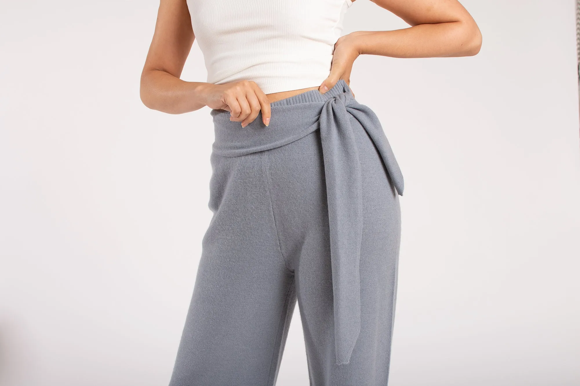 Cashmere Wrap Belt Pant