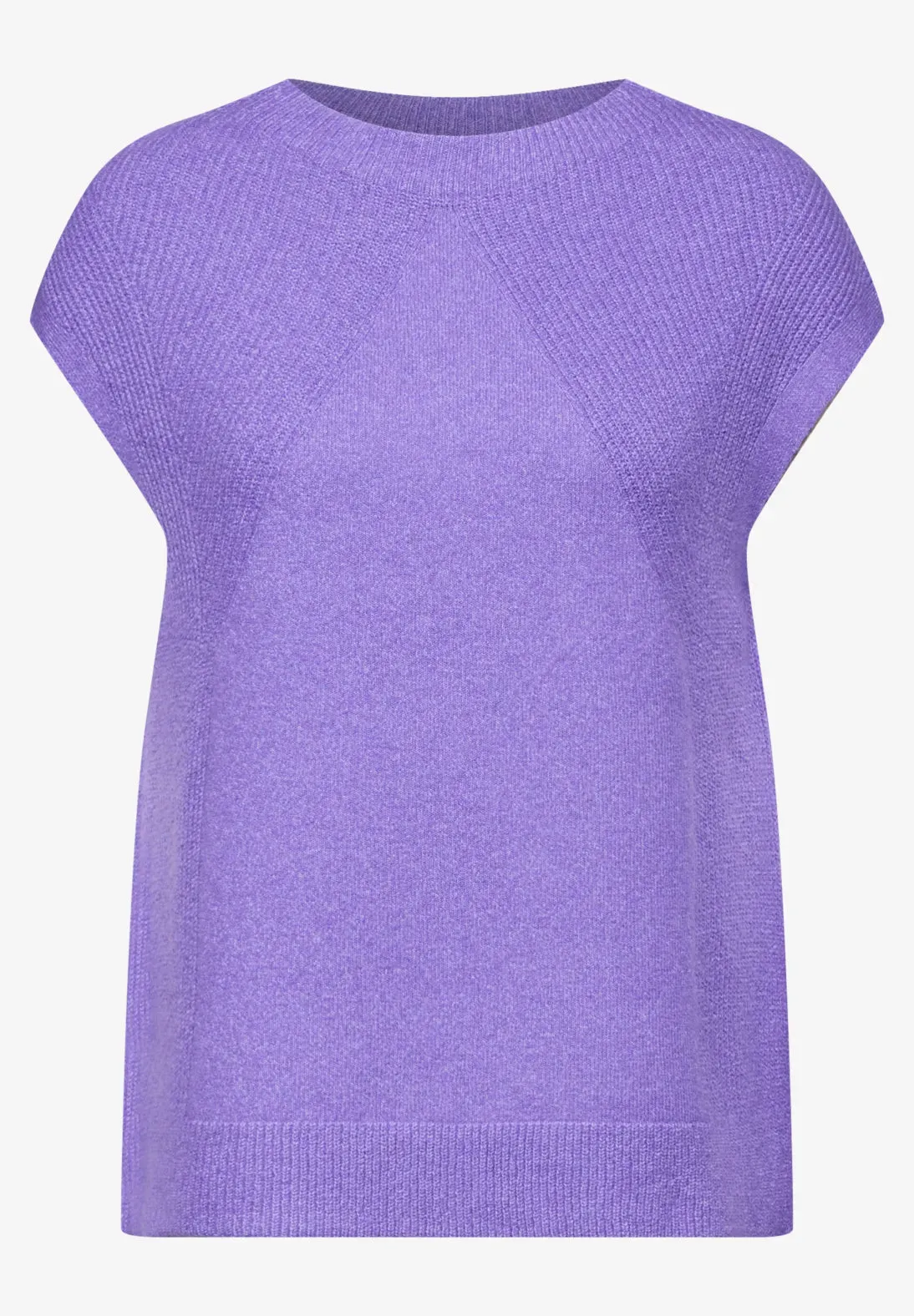 Cecil Sleeveless turtle neck knit in Lilac or Charcoal