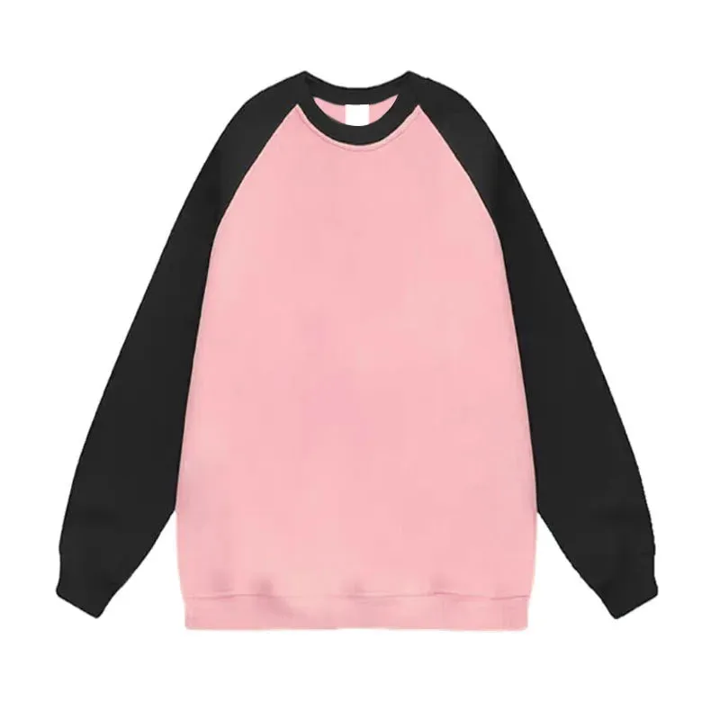 Classic Contrast Color Loose Casual Women Hoodies Basic Simple Chic O-neck Pullover 11-colors Fashion Top Female Hoodies