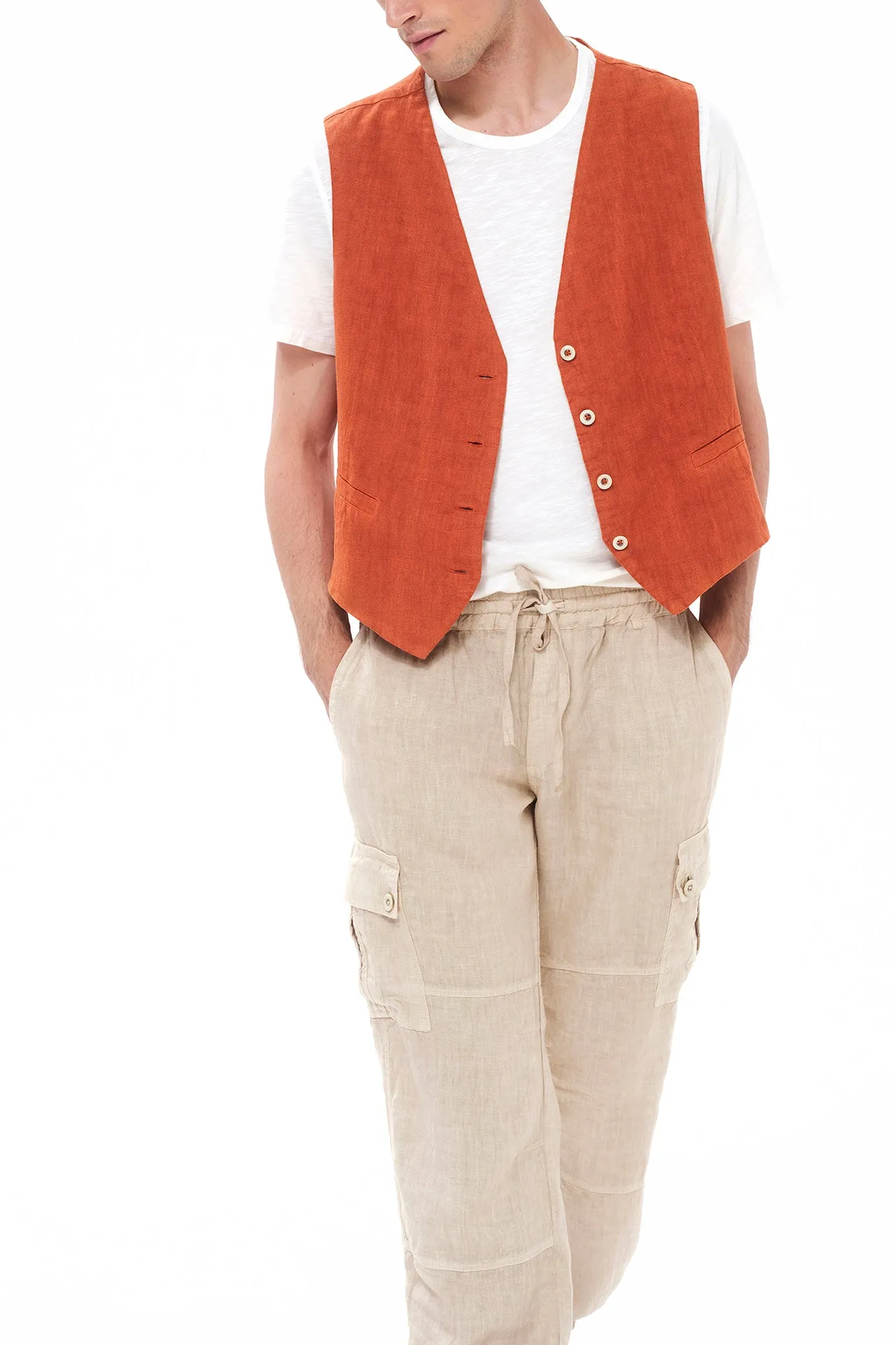 Classic Linen Vest