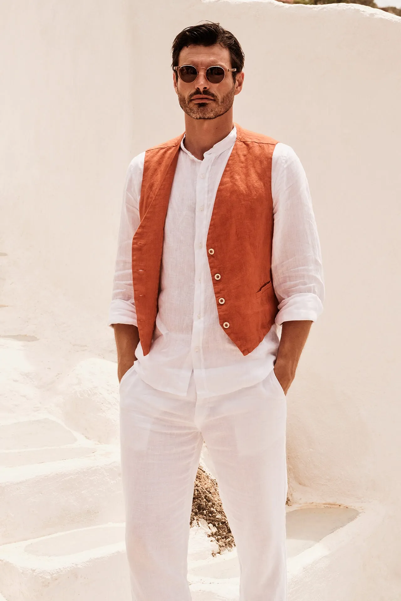 Classic Linen Vest