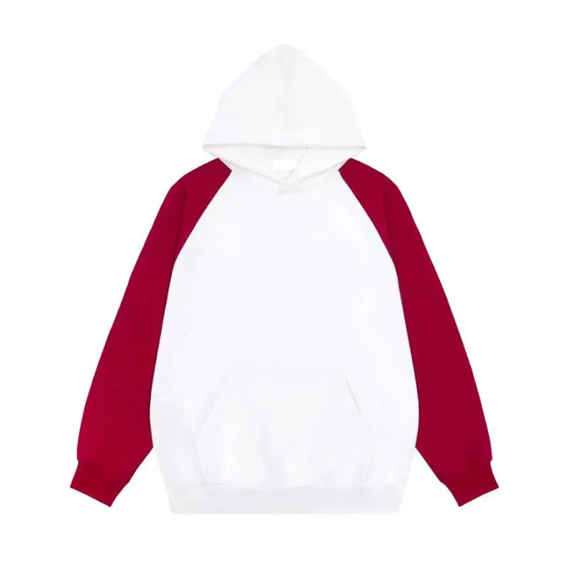 Contrast Color Hooded Simple Casual Women Hoodies Winter Street Chicly Pocket Basic 5-colors Fashion Top Female Hoodies