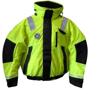 First Watch AB-1100 Flotation Bomber Jacket - Hi-Vis Yellow/Black - Small