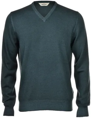 Gran Sasso Classic Merino V Neck Spruce