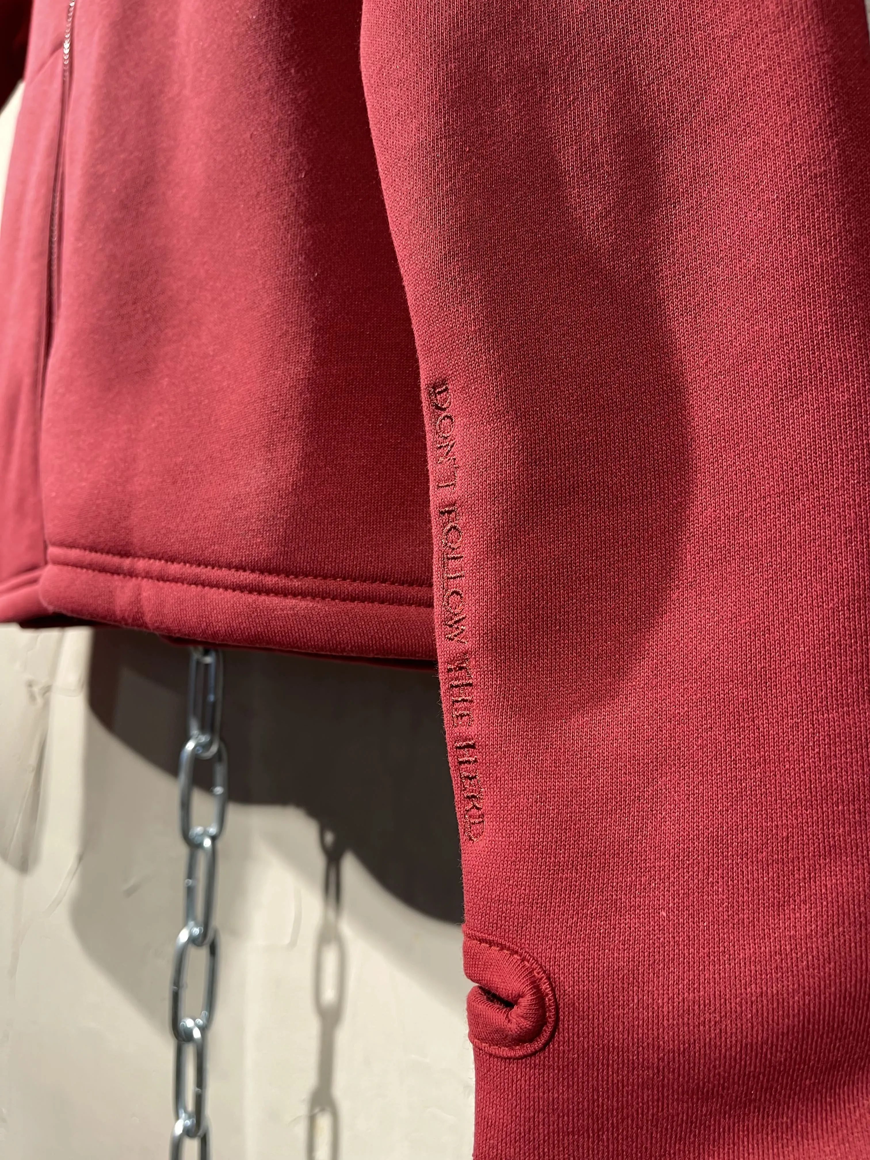 ICON MAROON ZIP-HOODIE