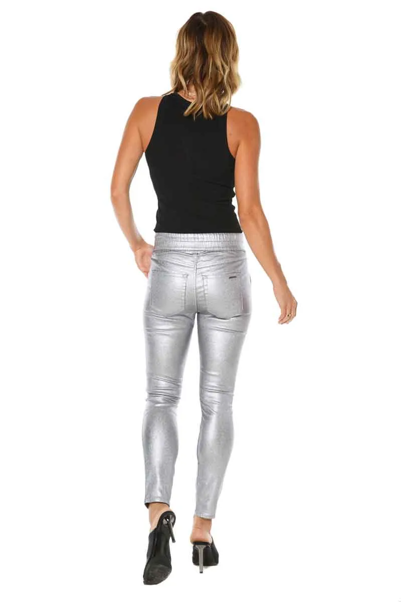 Juicy Couture Laguna Coated Metallic Pants