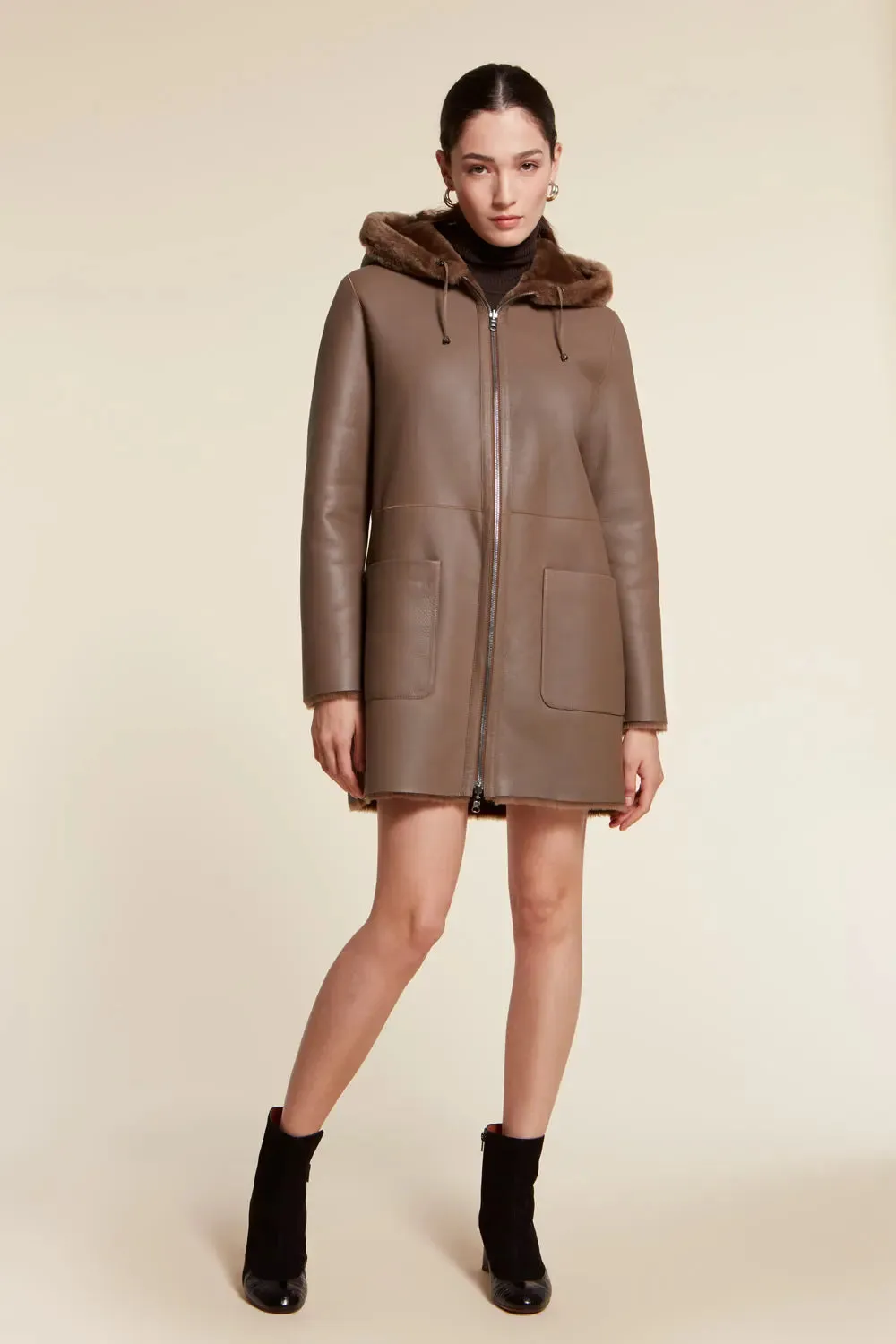 Ladies sheepskin coat