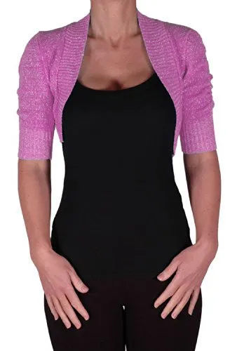 Lavina Short Sleeve Lurex Knitted Shrug