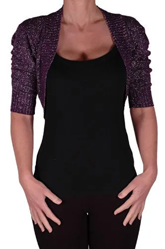 Lavina Short Sleeve Lurex Knitted Shrug