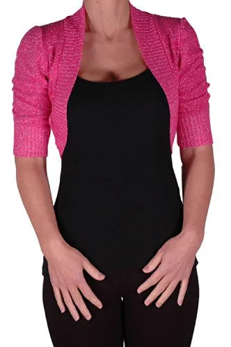 Lavina Short Sleeve Lurex Knitted Shrug