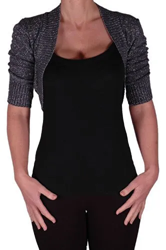 Lavina Short Sleeve Lurex Knitted Shrug