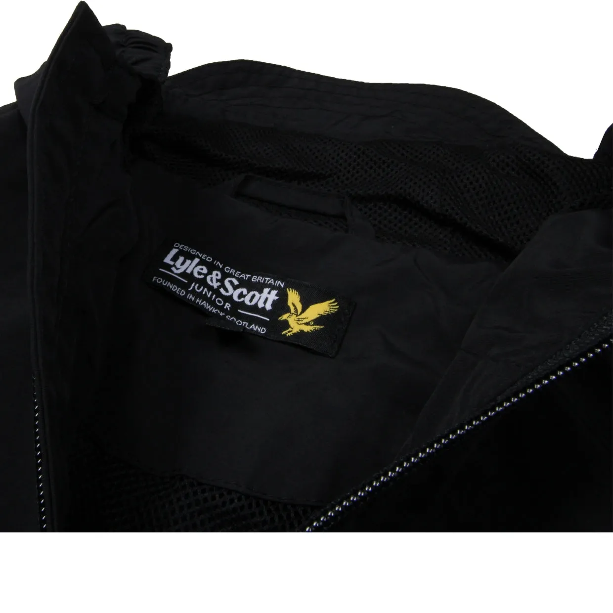 Lyle & Scott Junior Black Lightweight Hooded Jacket