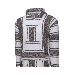 Mexican Baja Hoodie - Brown & White