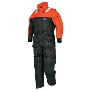 Mustang Deluxe Anti-Exposure Coverall  Work Suit - Orange/Black - Medium