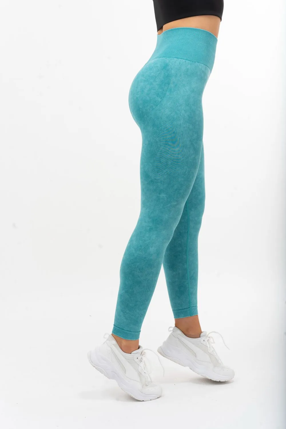 Scrunch Bum Leggings - Ocean Green