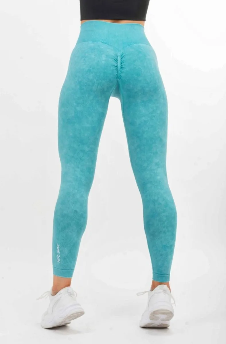 Scrunch Bum Leggings - Ocean Green