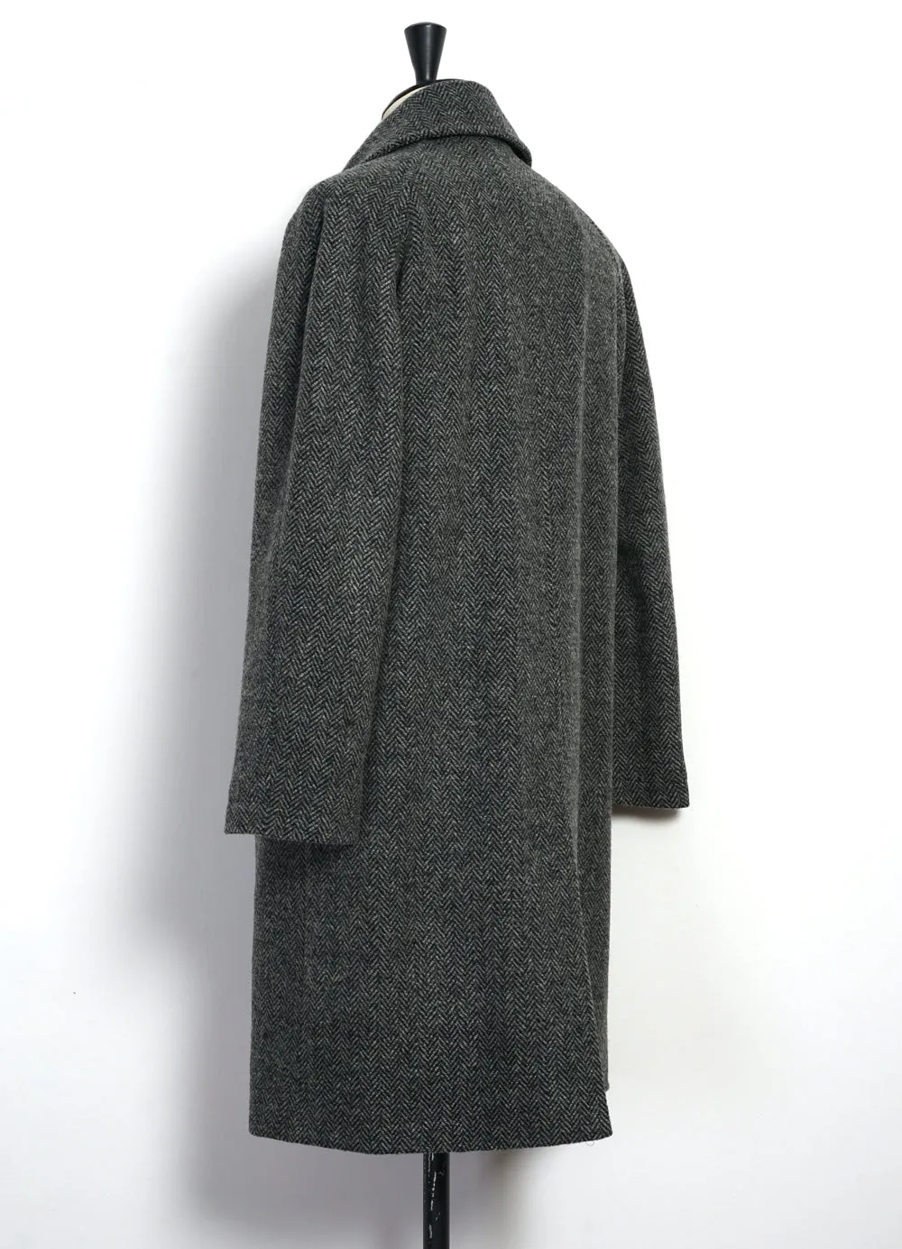 SIGURD Wool Lined Long Coat | Grey Tweed