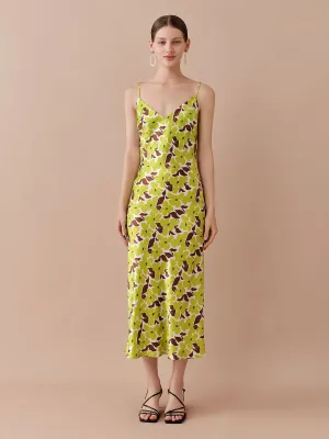 SILKINC Flower Cluster Slip Dress