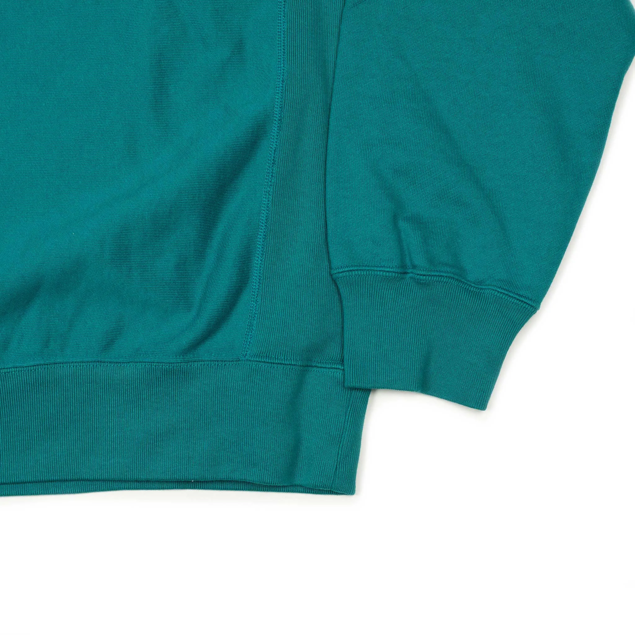 Soft and Hard crewneck sweatshirt in Emerald green cotton