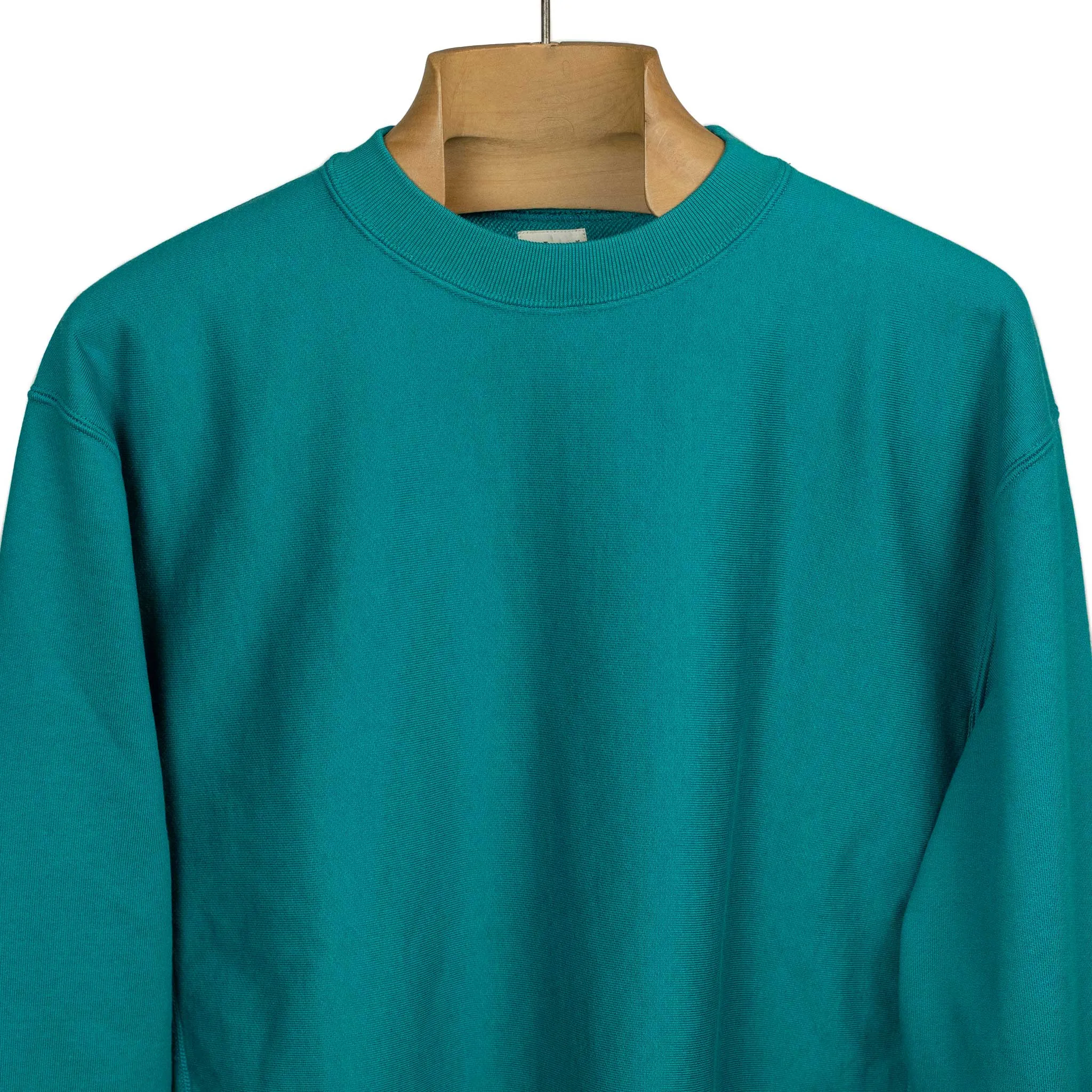 Soft and Hard crewneck sweatshirt in Emerald green cotton