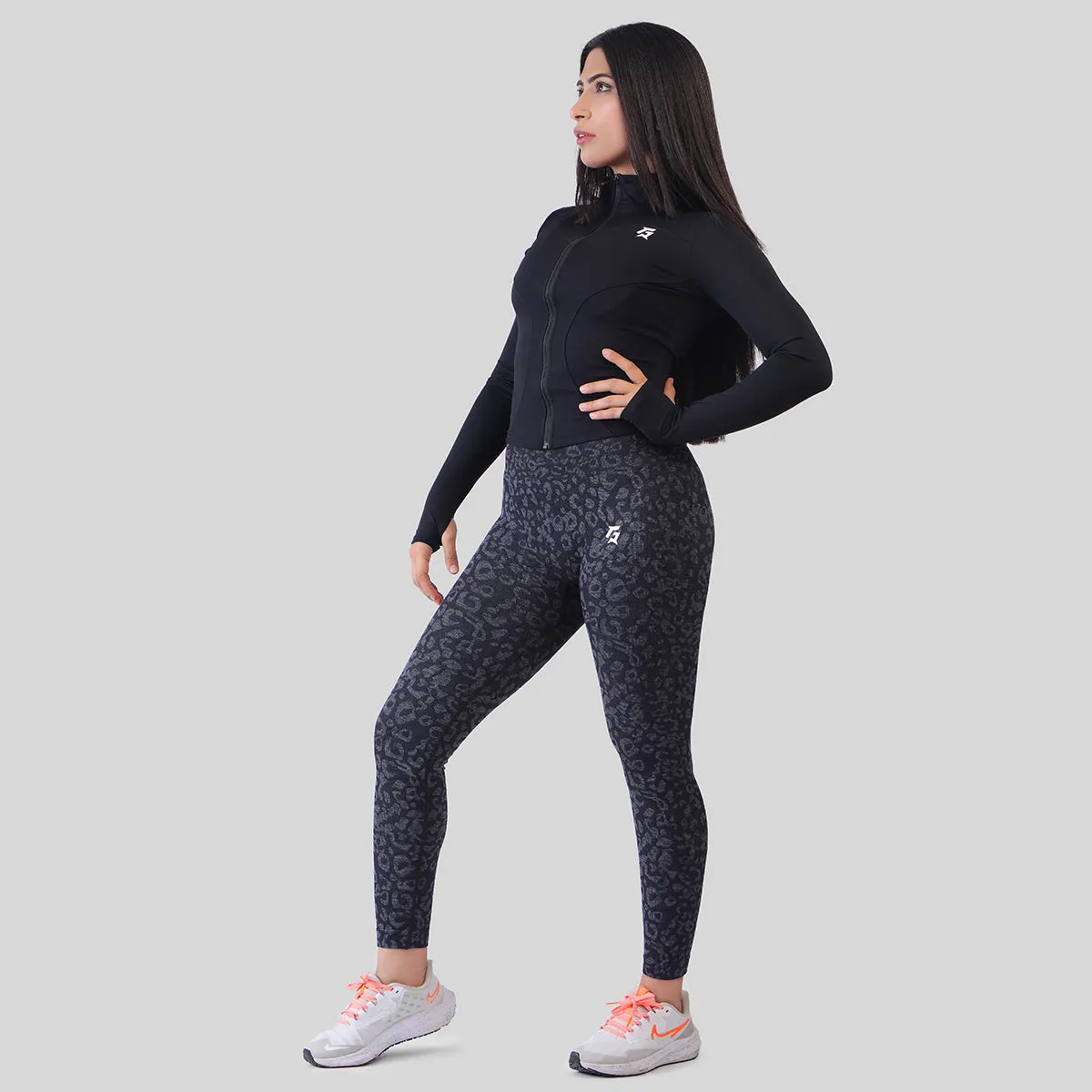 Specked Seamless Leggings (Black)