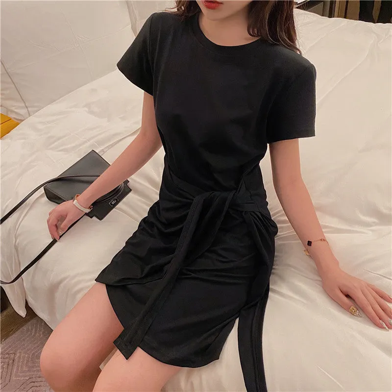 Summer Women Korean Personality Europe INS Elegant Feminine Sexy Skirt Dress