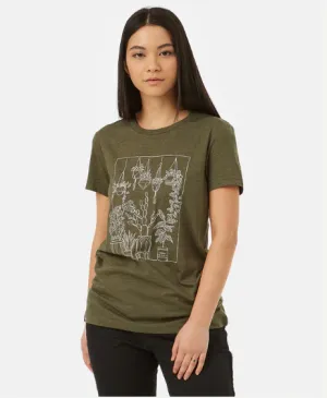 TenTree Women's Plant Club T-Shirt - Olive Night Green Heather