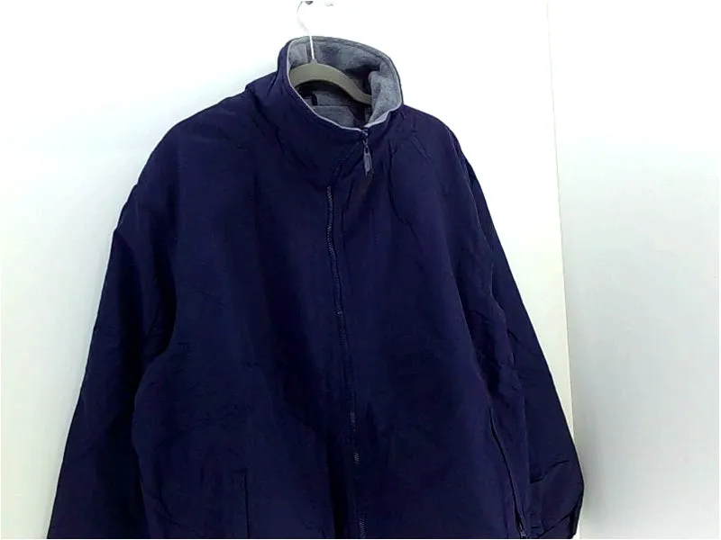 UltraClub Mens Jacket Zipper Lightweight Jacket Size XLarge Navy Blue