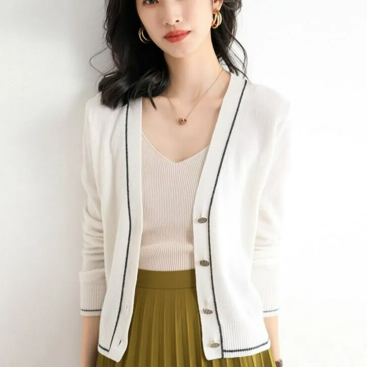 V-neck Knit Cardigan