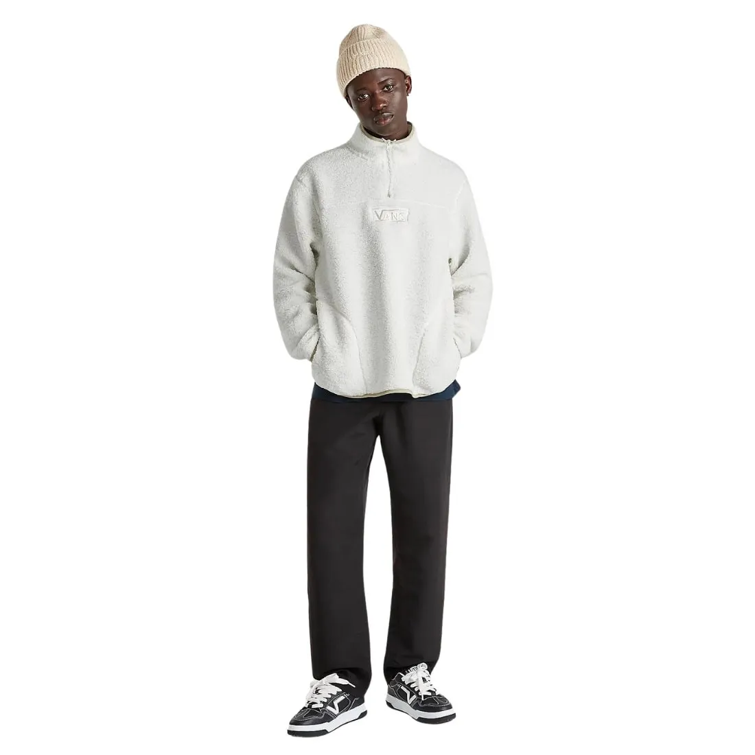 Vans Boxed Sherpa Quarter Zip Fleece - Marshmallow