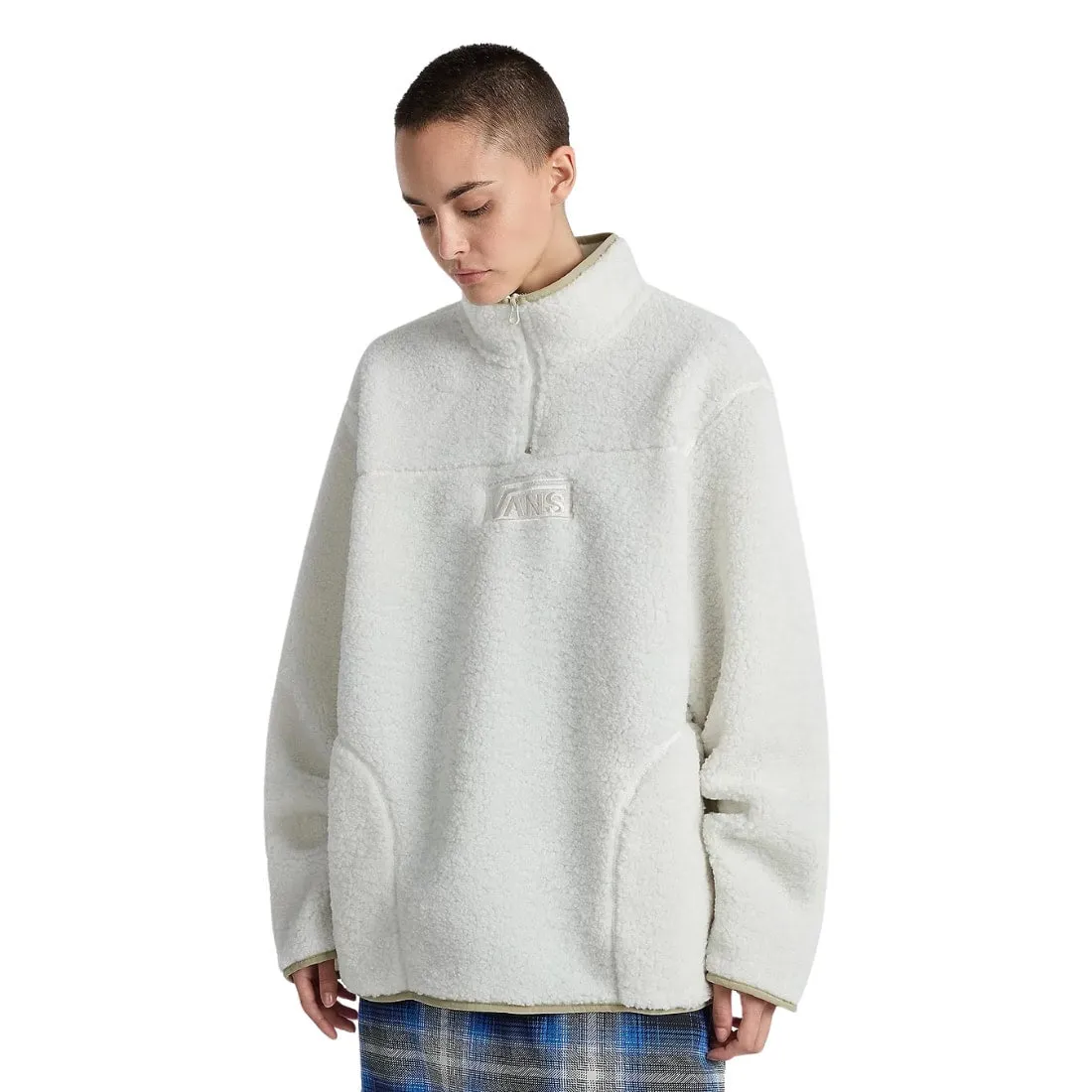 Vans Boxed Sherpa Quarter Zip Fleece - Marshmallow