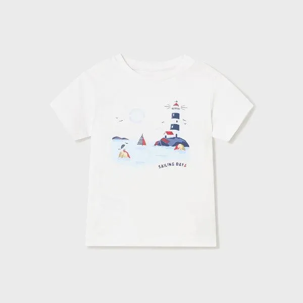 WHITE AND RED BABY BOY T-SHIRT SET