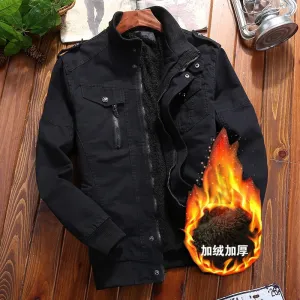 Winter Warm Jackets Thick Fleece Men's Coats Casual Cotton Mens Military Tactical Parka Outerwear Windbreak Plus Thick Warm