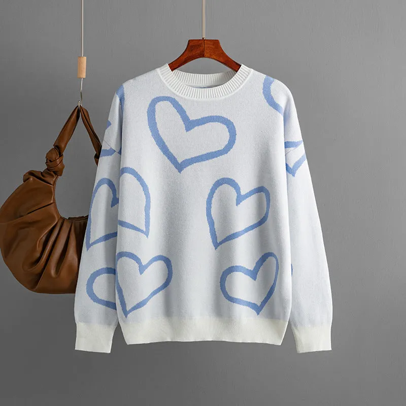 Women's Heart Color Sweater